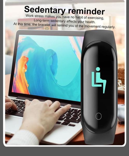 

m4 smart band watch pedometers bracelet wristband tracker blood pressure portable sports fitness equipment 2020 style