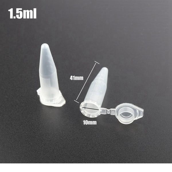 

50pcs 10*41mm 1.5ml mini plastic bottles container home storage transparent small bottles prc tube home garden stor jllscz