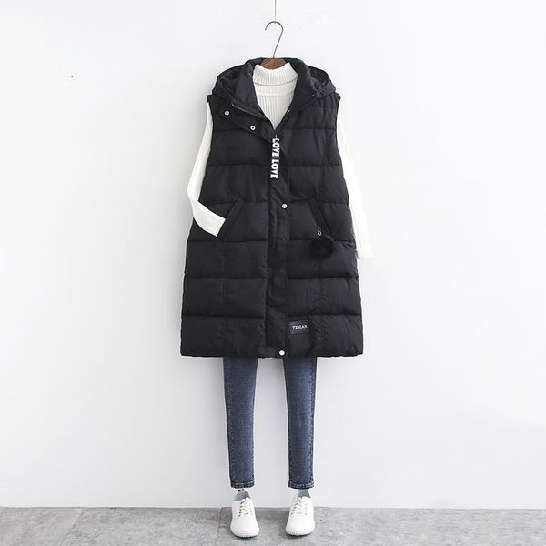 

parka плюс размер 2020 женская 4xl моды пальто новая зимняя mujer верхняя одежда с капюшоном женский проложенный parka женщин толстый жилет, Black;white