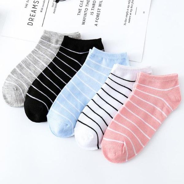 

socks & hosiery women stripe short fashion skateboard colorful ankel sock breathable comfortable casual harajuku gifts #40, Black;white