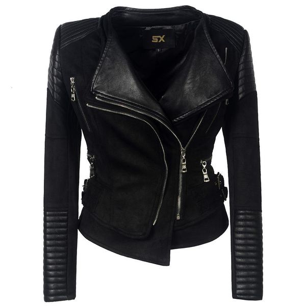 

faux leather pu jacket women winter autumn fashion motorcycle jacket black faux leather coat outerwear 2019