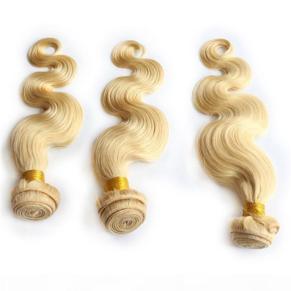 

pure 613 blonde body wave human hair wefts bundles body wave hair 3 bundles extension hair, Black;brown