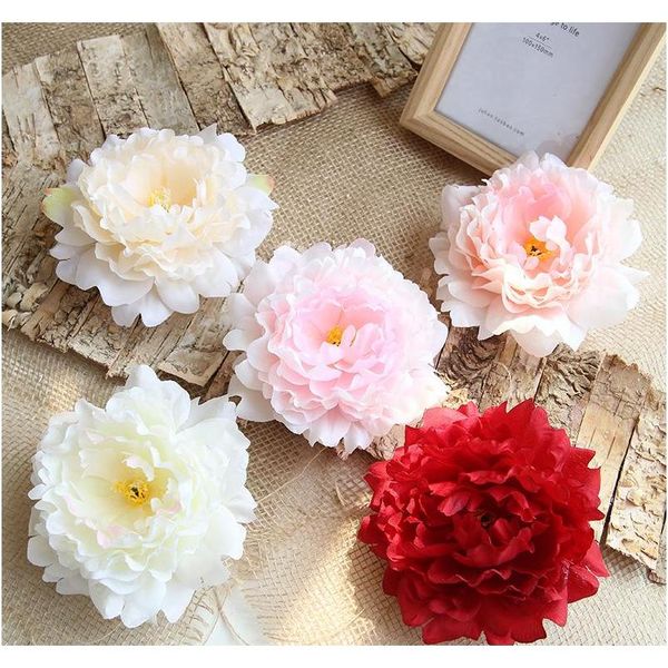 

beautiful artificial flowers silk peony flower heads party wedding decoration supplies decorated wall fake flower head home