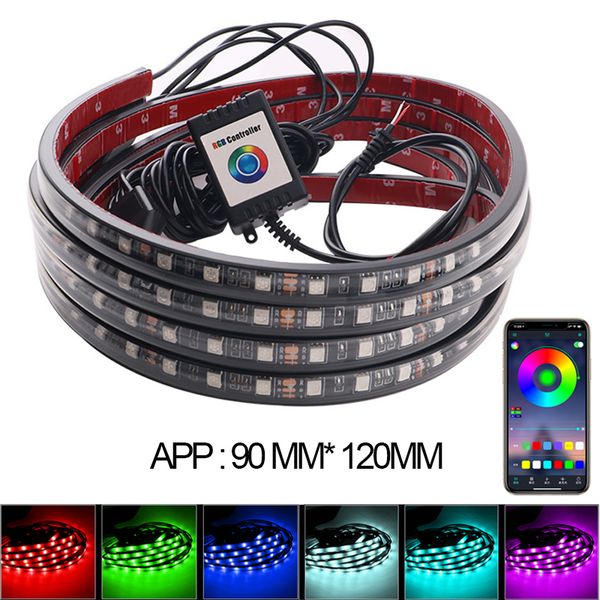 Sotto Auto LED luci Sottolower Flexible Strip Lights RGB Atmosphere Atmosphere Lampada con telecomando Lampada per il sistema Auto Chassis