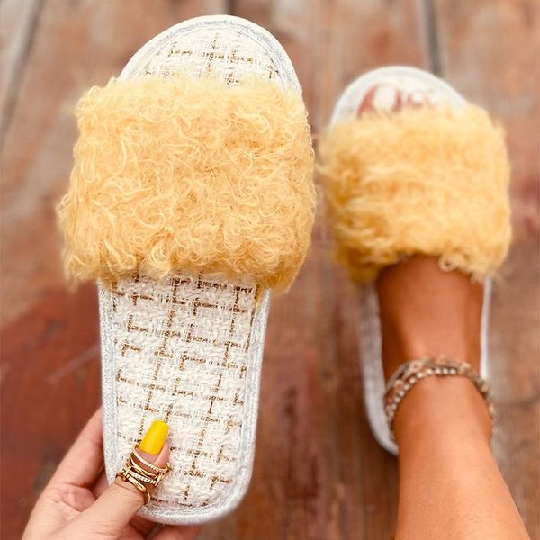 

women warm indoor slippers ladies short furry plush winter shoes female causal soft bottom non slip house comfort woman slipper, Black