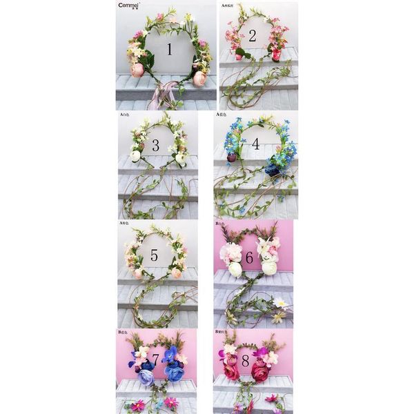 

handmade women flower wreath crown garland kids party floral garlands boho floral crowns women hair accessories flower qylzlo