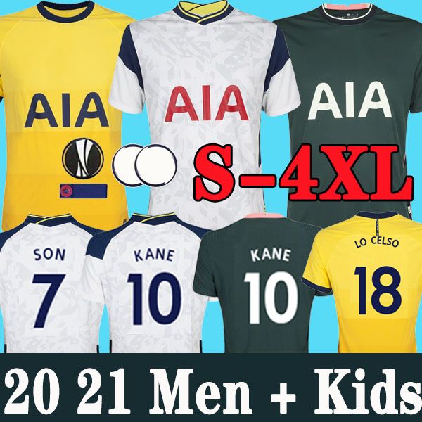 

20 21 Tottenham KANE SON soccer jersey NDOMBELE LO CELSO 2020 2021 spurs LUCAS DELE BERGWIJN football shirt uniforms men + kids kit
