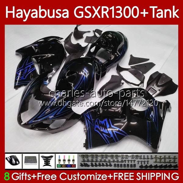 Corpo de Hayabusa para Suzuki GSXR 1300CC GSX R1300 Blue Black 1300 CC 1996-2007 74No.171 GSX-R1300 GSXR-1300 2002 2003 2004 2005 2006 2007 GSXR1300 96 97 98 99 00 01
