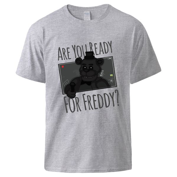 

are you ready for freddy man cute cartoon print tee 2020 male sell fashion short sleeve sport hooded sweatshirt hoodie men t shirt
