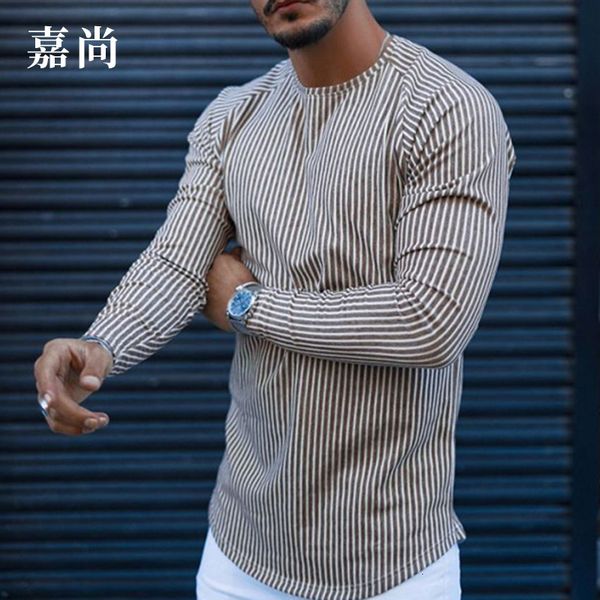

2021 style summer new vertical male fashion striped sleeve shirt savage and vz32, Black