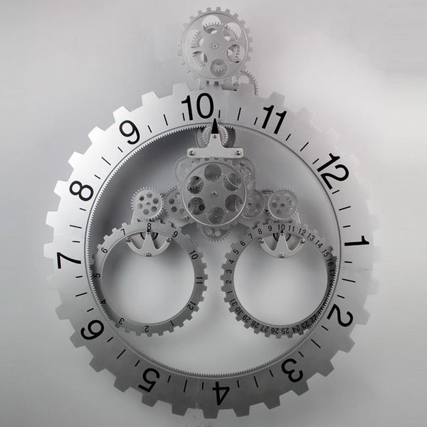 

wall clocks hollow out triangle gear clock industrial retro