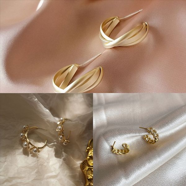 

86pq crystal ball earrings ear spike fashion luxurysided stud earring for women wedding jewelry, Golden