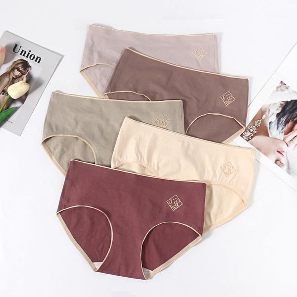 

lingerie underwear women mid-rise seamless breathable underpants solid color comfortable panties lingerie briefs new1, Black;pink