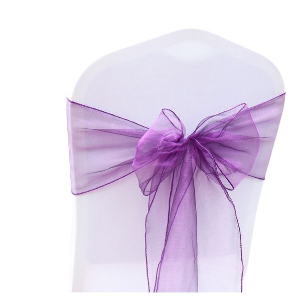

fast shipping 50 100pcs organza wedding chair sashes wedding chair knot for wedding party decoration l supplies f bbyodw