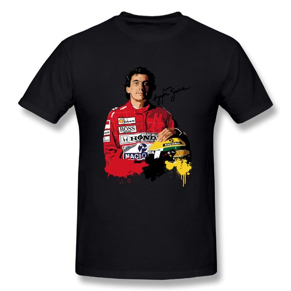 

sport midnite star t shirts ayrton senna vector graphic men o neck tees short sleeve t-shirt wholesale art printing cotton