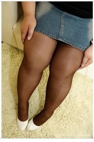 

z9w6p wide-body fat mm double-sided crotch pantyhose slimming pantyhose wide-body fat mm double-sided crotch socks extra-long extra-long ext, Black