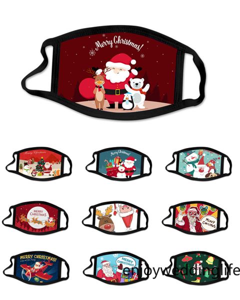 

christmas designer mask anti-fog washable cotton masks color cartoon face mask party masks fashion facemasks for adult