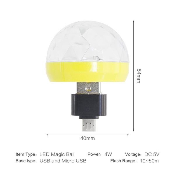

anblub usb свет этапа диско музыка magic ball lamp изменение цвета клуба party главная эффект освещения для мобильного телефона пк мощность