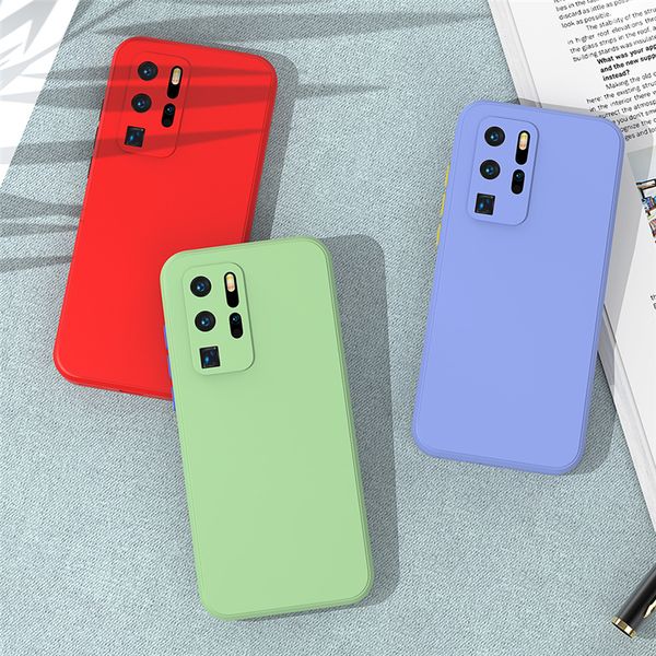 

новая мягкий жидкий силикон телефон чехол для huawei p30 p40 честь 30s mate 30 pro lite nova 5 7 mate30 p40lite крышки