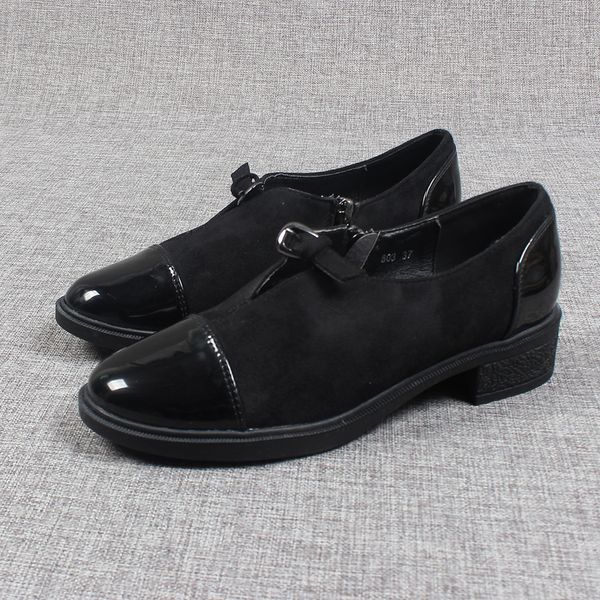 

2021 the new woman women's shoes shose toe female oxfords elegant fall i83x, Black