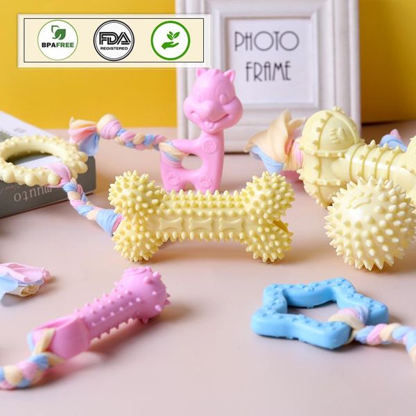 

dog biting ring toy dog soft rubber molar toy pet bite cleaning tooth toy increase the intelligence of pets tool wmtadg comb2010