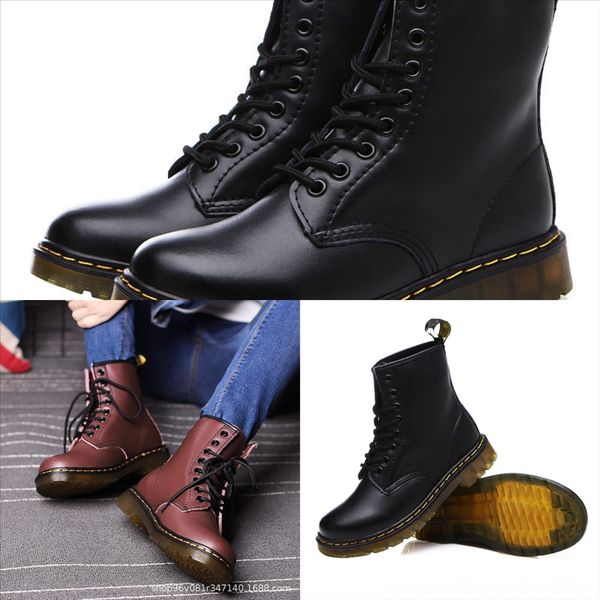 

vkbrp red leather bottom capahutta fashion boots with stud couple for women flat leatherboots ankle spikes duck boot booties studs, Black