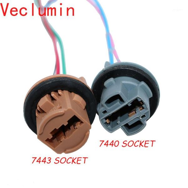 

other lighting system 2pcs t20 connector 10cm 7443 car lamp cable 7440 auto bulb wire 580 w21/5w light led bulbs socket1