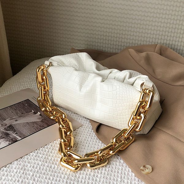 

thick chain bags for women 2020 cloud hand bag leather hobo bag single shoulder purse women luxury handbag and purse day clutch c1020