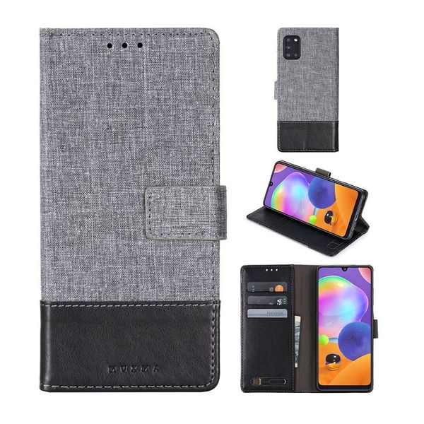 

canvas leather wallet flip magnetic back cover case with card slot for samsung galaxy a21s a31 a41 a11 a81 a91 a51 a71 m31