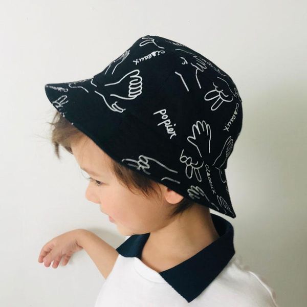 

cloches cartoon kids bucket hat children summer panama outdoor travel beach sun cap for girls boys 2021