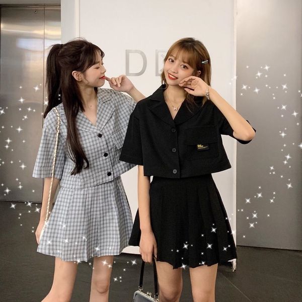 

qrycd two pieces of age reduction suit korean version formal dressof s reduction show high fried street fashion dress foreign style thin wai, Gray