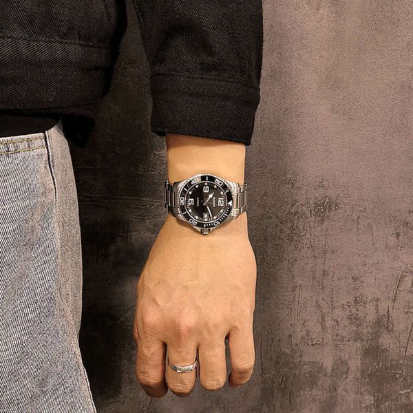 

quality high mechanical comcast counter waterproof automatic watch male anchor fashion, Slivery;brown