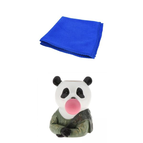 

resin animal head dry flower vase planter pot office ornament panda