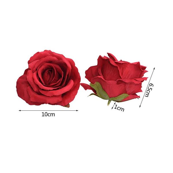 

10cm silk lannel flower wedding artificial rose flower decorations 10pcs slik fake flower for home decoration jllkgt