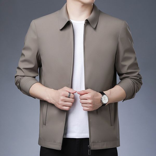 

middle aged old men's jacket in spring and autumn, Black;brown