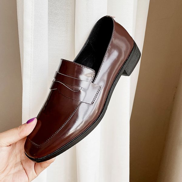 

2021 female pumps genuine plus size 22-26.5cm length womens in and out of classic shoes e09q, Black