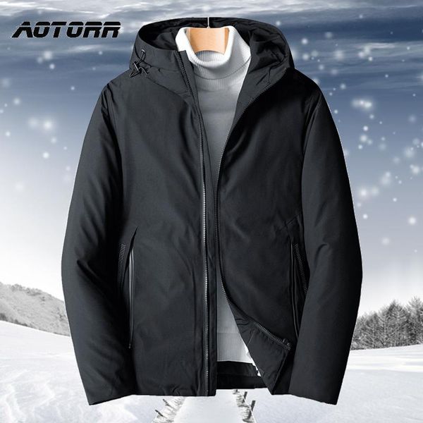 

men's down & parkas winter coat men warm jacket cotton jackets casual hooded thick outdoor overcoat male hoody windbreaker, Black