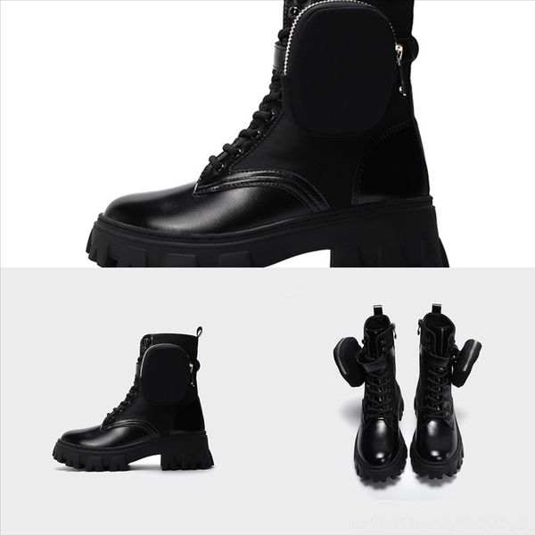 

y1rrc the new sweet heel princess toe paillette boot for woman ankle fashion leather bowknot zipper rivets round-style thick motorcycle, Black