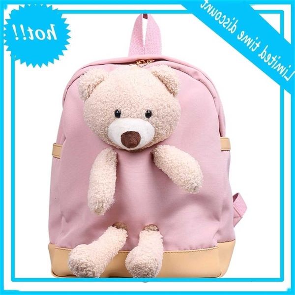 

cute cartoon pluche bear children backpacks cutlery children's toys for boys and girls outdoor travel kindergarten