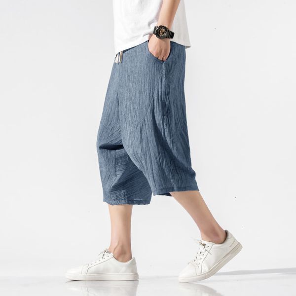 

2021 new men's oversize short spring summer chinese style loose shorts pants streetwear male fashion trousers 8227, White;black