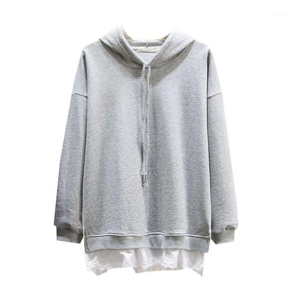 

women's hoodies & sweatshirts women long sleeve sweatshirt 2021 spring hooded large size hoody for female loose k61-6351, Black