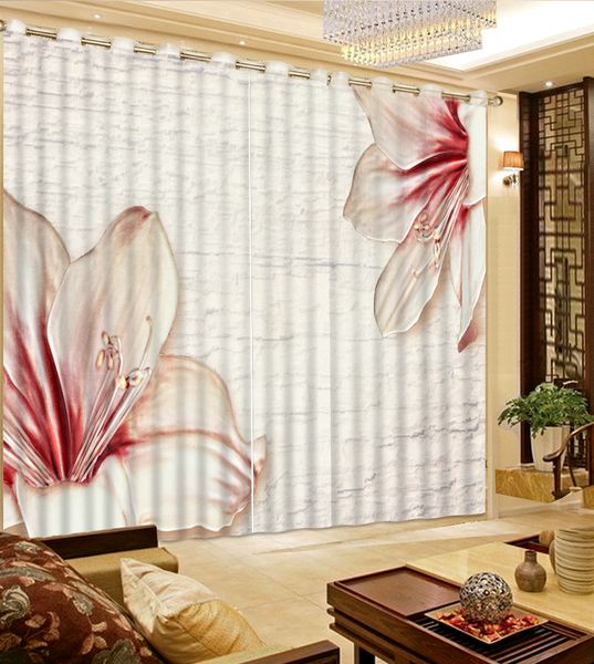 

beautiful flowers 3d painting blackout curtain office room living room sunshade window curtain 3d curtains set