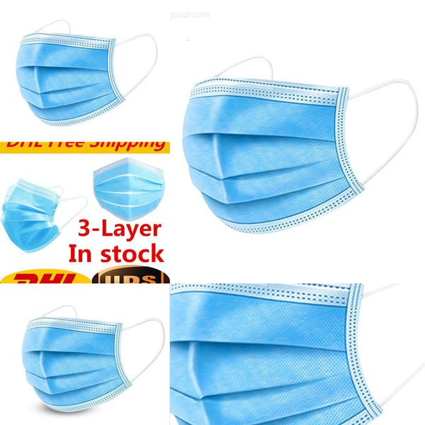 

with mask disposable elastic face dhl ear loop 3 ply breathable and comfortable for blocking dust air pol