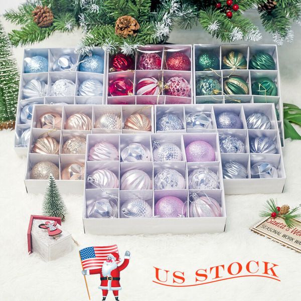 

12pcs/lot 60mm tree baubles party ball ornament decoration xmas hanging home christmas decor