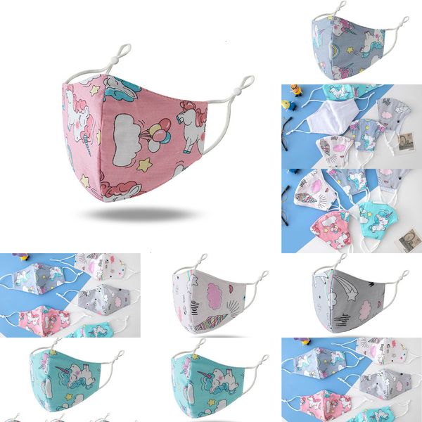 

fashion children unicorn masks individually wrapped pure cotton 3d washable breathable thin section for boys girls kids oyxhm
