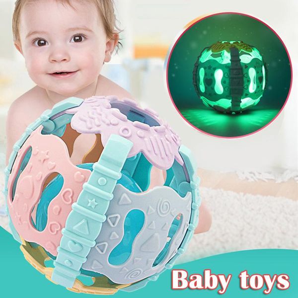 

baby rattle ball muiticolor soft teether bell toy for teething pacifier lightweight sensory balls for infant newborn kid's gift