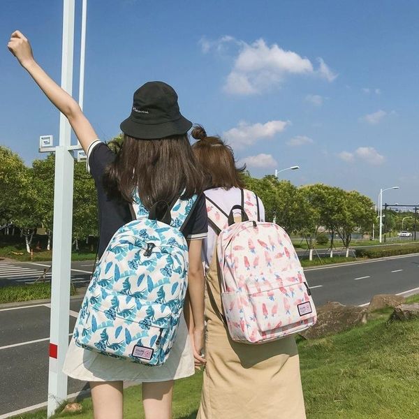 

мужская мода рюкзак женщины мужчины холст рюкзак для подростков девочек сумки casual листья животные женщины рюкзака мешок школы