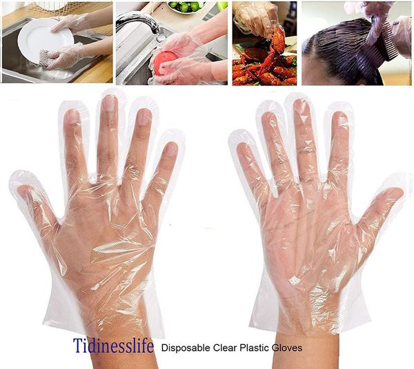 

factoryw3s2disposable in stock grade household pe clear plastic food prep polyethylene work gloves for cooking cleaning d