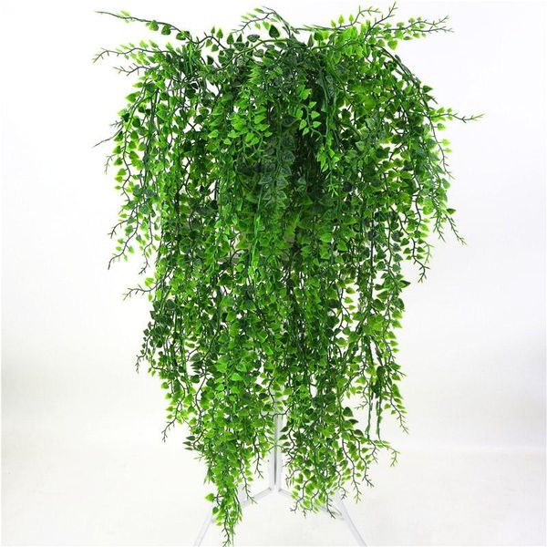 

82cm artificial green plant vines wall hanging fake leaves plant for home garden decoration simulation orchid fake flower rattan wmtxhu