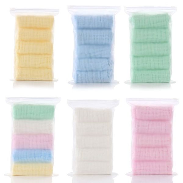 

5pcs/lot baby handkerchief square face towel muslin infant face towel wipe cloth new dropship 201019